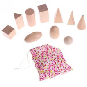 Sac de formes géométriques Montessori en bois