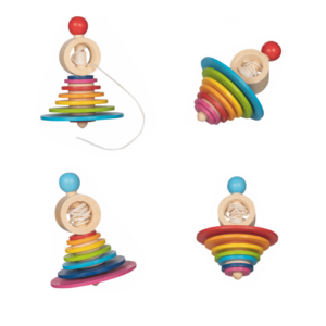 Toupie arc-en-ciel + Lanceur