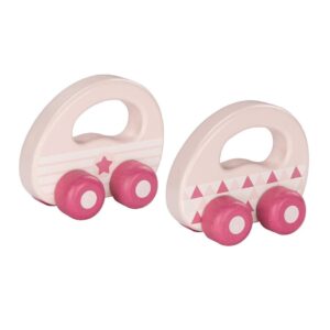 Petite voiture en bois - Rose